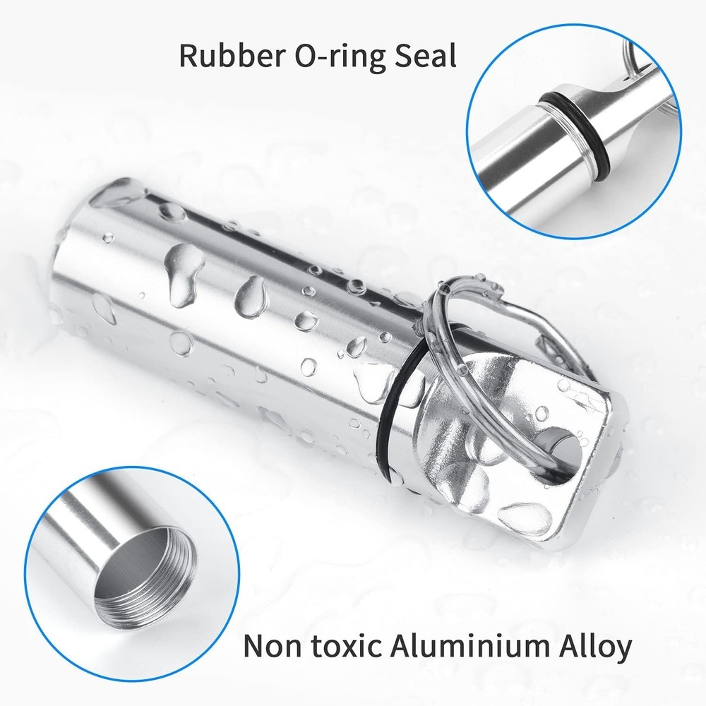 Multi-Functional Pill Organizer Keychain - Waterproof and Portable 3 Pack