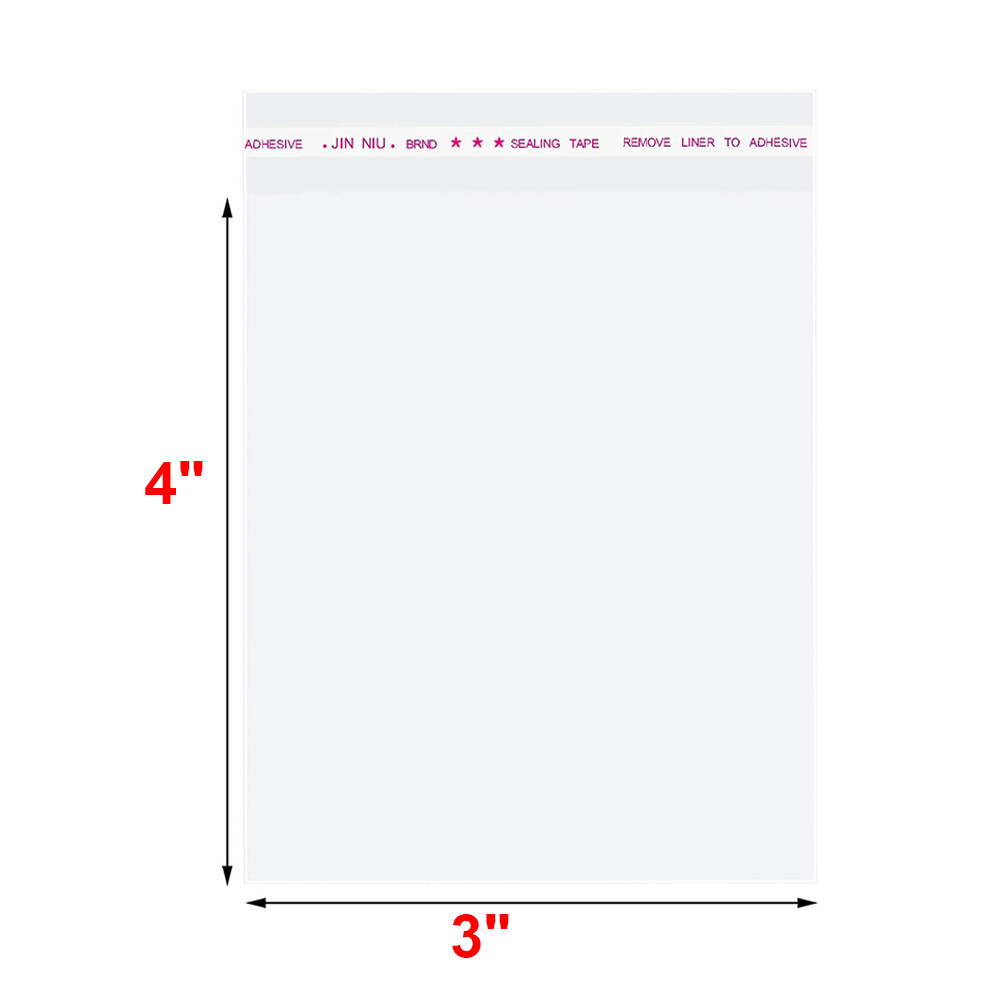 Clear Resealable Self Sealing Cello Cellophane Bag Plastic OPP Poly Bag Any Size