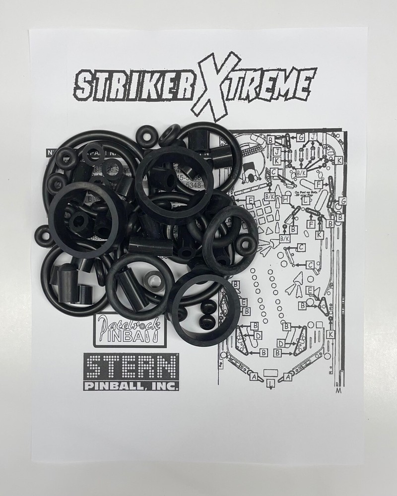 2000 Stern Striker Xtreme Pinball Machine Rubber Ring Kit