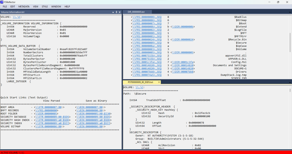 FSReflector for Windows - Forensics and Data Recovery