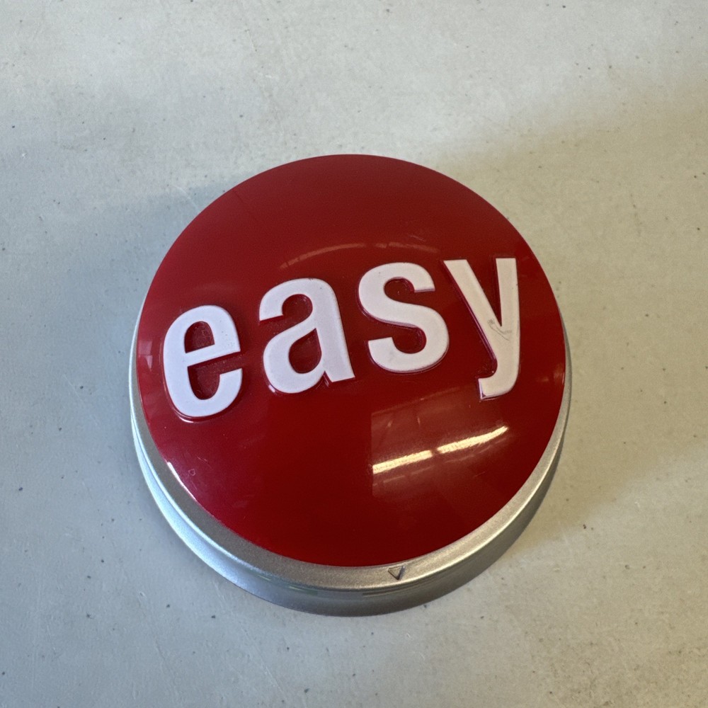 STAPLES "That Was Easy" Red Button Multi Language Talking Desk Top Gift Tested