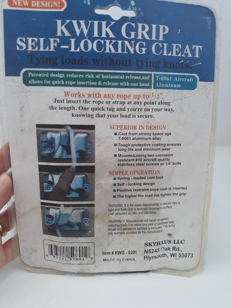 Kwik Grip Self-Locking Cleat by New Design