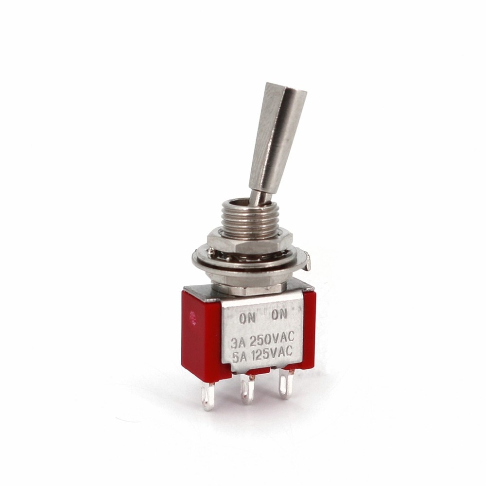 10Pcs SH T8013-U Flat Handle 3-Pin ON-ON 2-Position SPDT Mini Toggle Switch