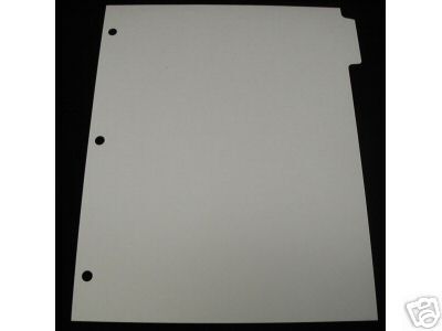 AVERY WRITE ON RING BINDER PLAIN TAB  INDEX 11501 5 TAB