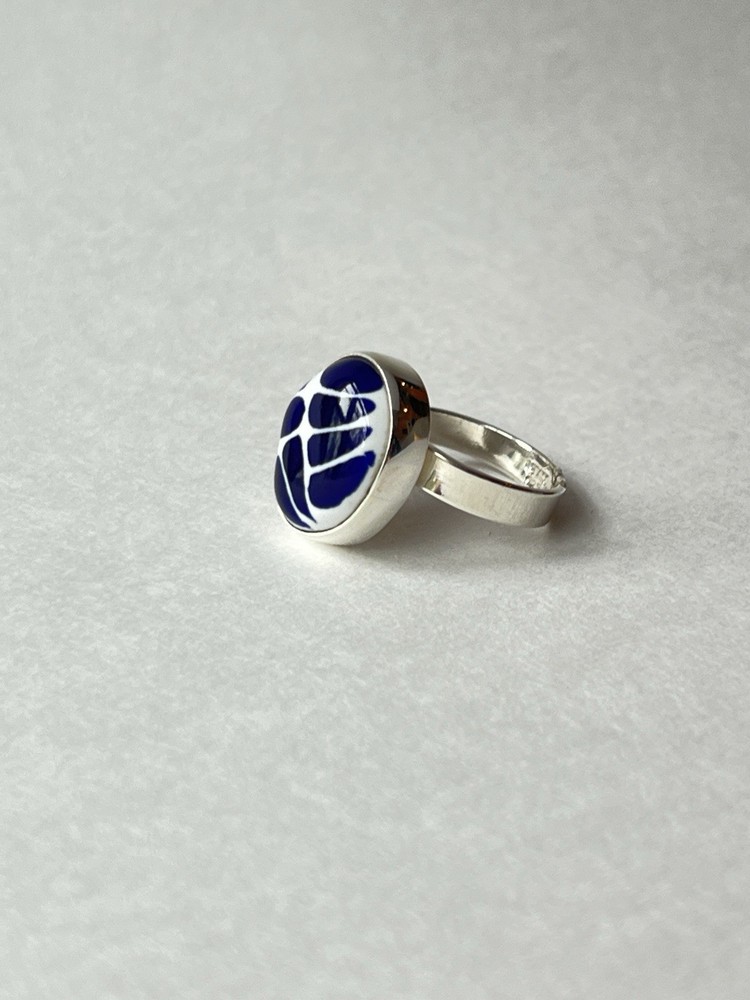 Talavera Design Ring 925 Sterling Silver Artisan Handmade