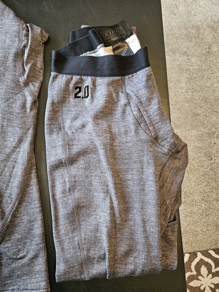 Klim 2.0 Top (XL) & Bottom (L) Base Layer Set Heather Gray