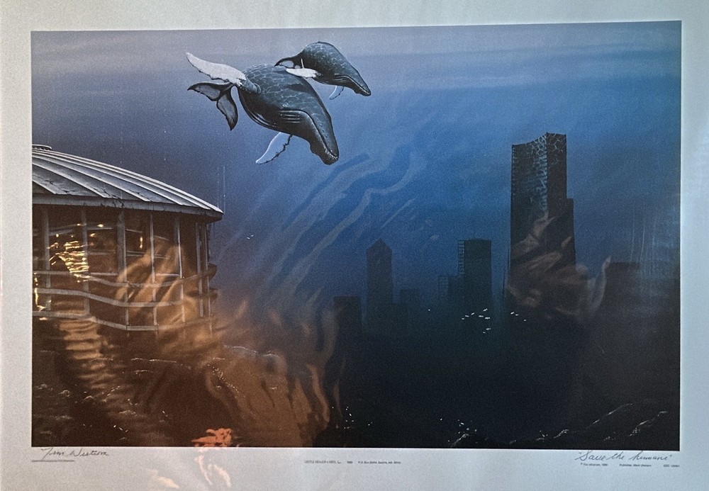 TIM WISTROM SIGNED PRINT - “ SAVE THE HUMANS “ SEATTLE KING DOME!