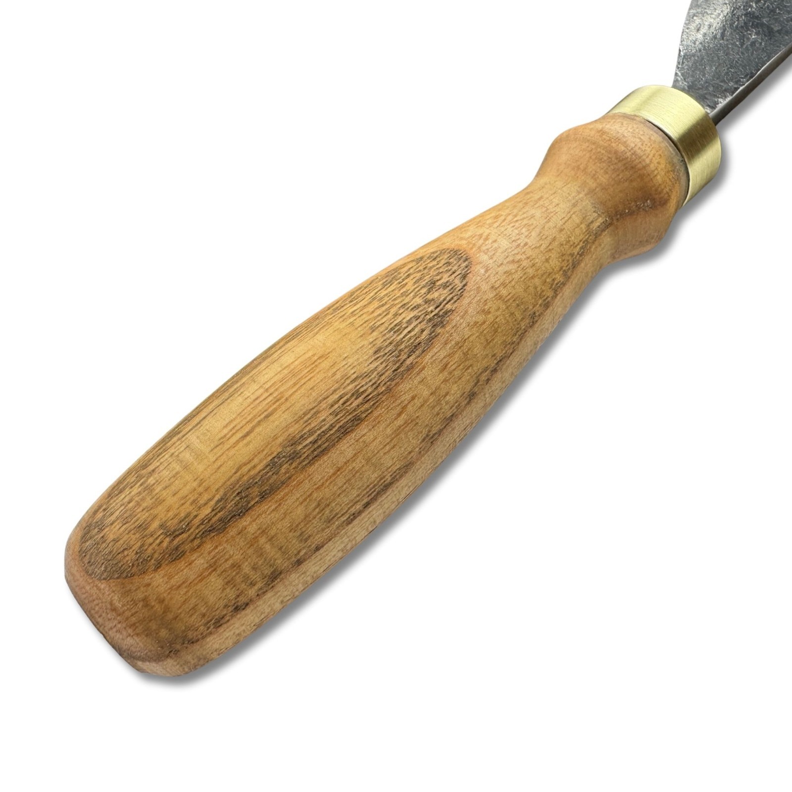 Bent Gouge – 52100 Steel Blade, Ash Handle, Custom Size, Spoon & Bowl Carving