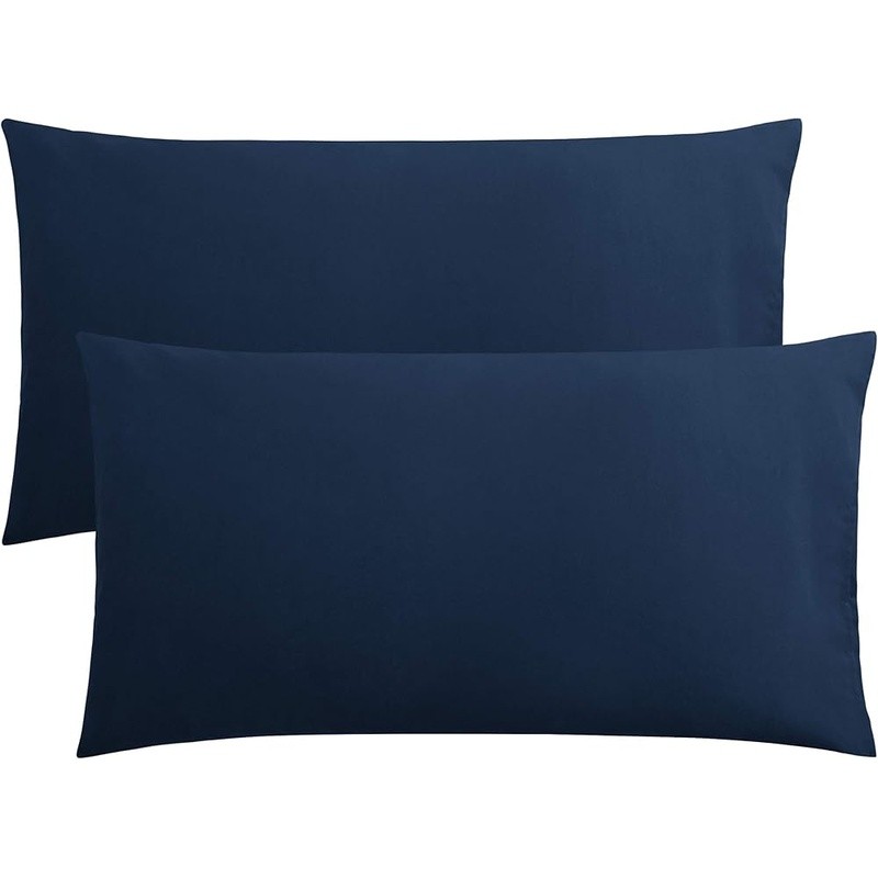 Microfiber King Pillowcases Soft Stain Resistant Envelope Closure 2 Pack New