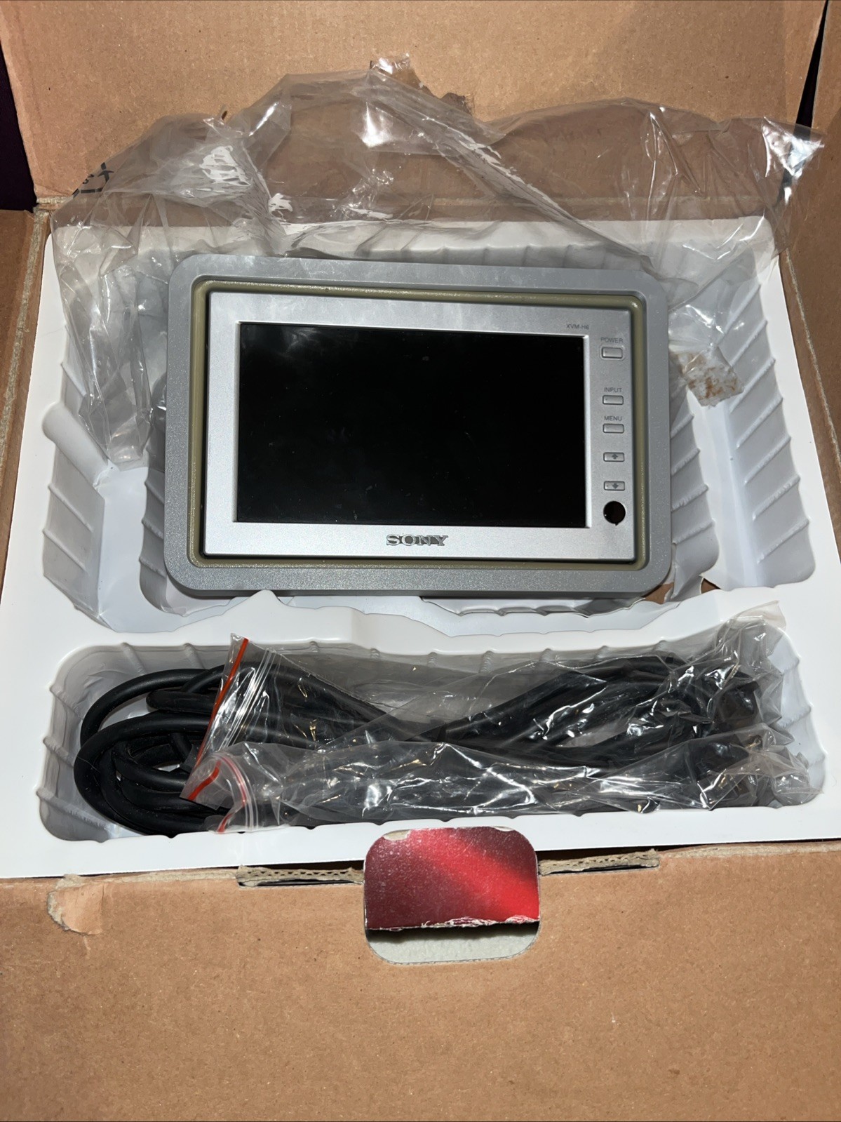 2 X Vintage Sony XVM-H6 Headrest Monitor 5.8” Wide Screen 2 X Remote Controls