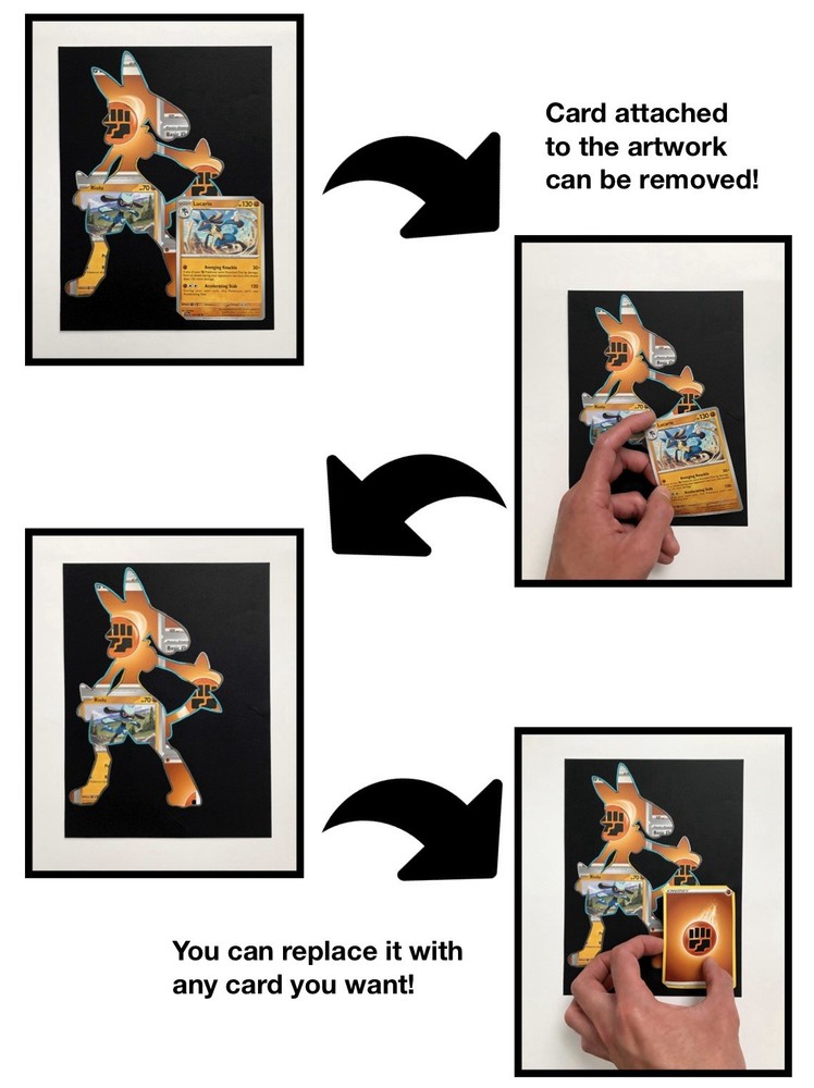 Houndstone Pokemon Card Frame - Houndstone Card -Houndstone Silhouette Art