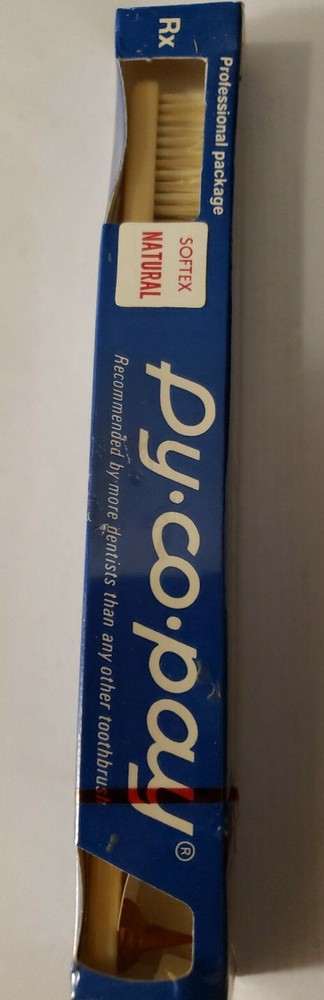 Py-Co-Pay Softex Toothbrush with Rubber Simulator Tip. New. Sealed. Vintage.