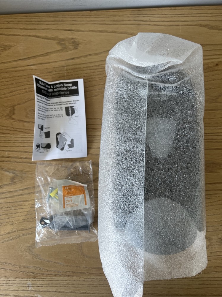 Enviro master 5001ENV Foam Soap Dispenser Refillable Bottle Mountable Black Gray