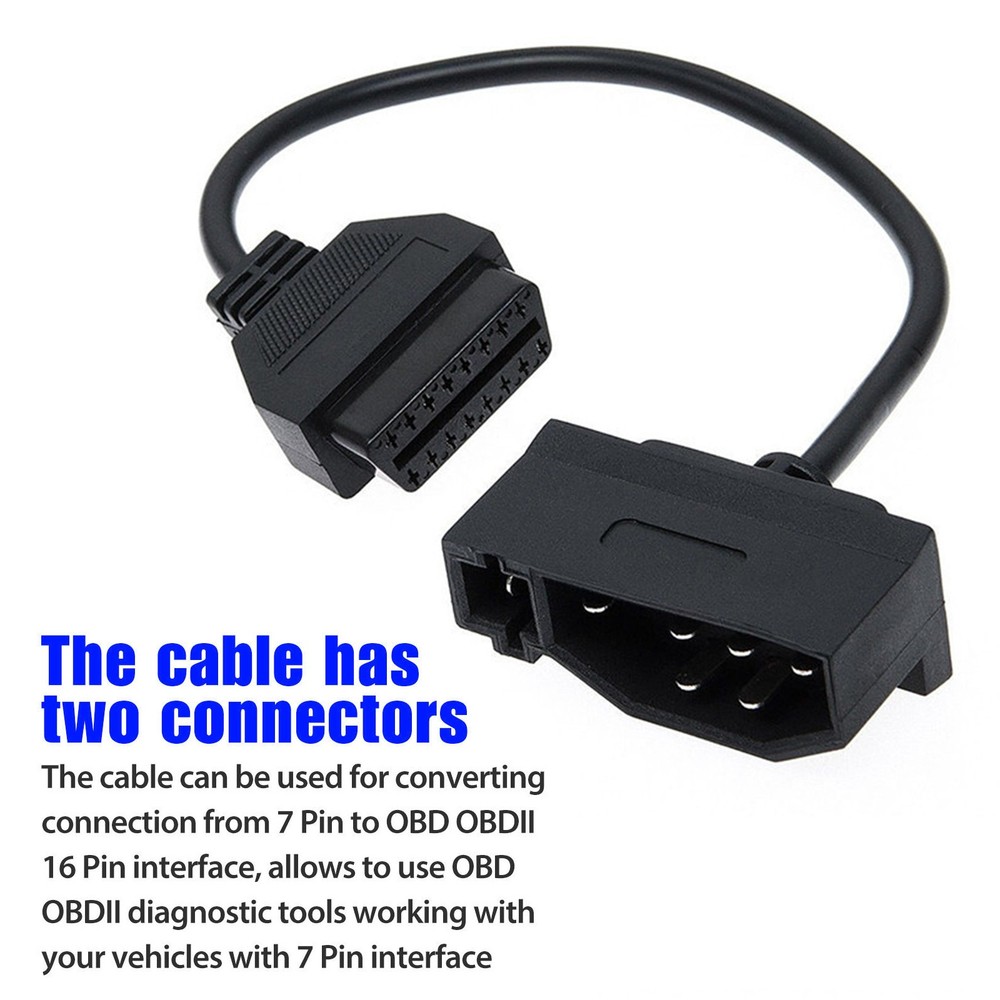 7 Pin OBD1 to OBD2 Cable Adapter Code Reader Scanner For Ford Engine Repair Tool