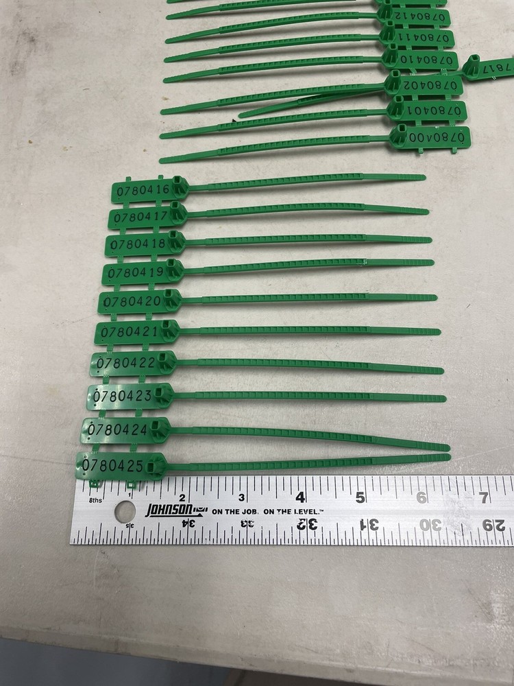 Trailer Container Numbered Zip Ties 100 In A Pack