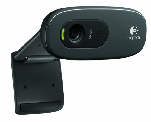 EUC Logitech C270 HD Webcam 720p Widescreen HD Video Calling +Light Correction