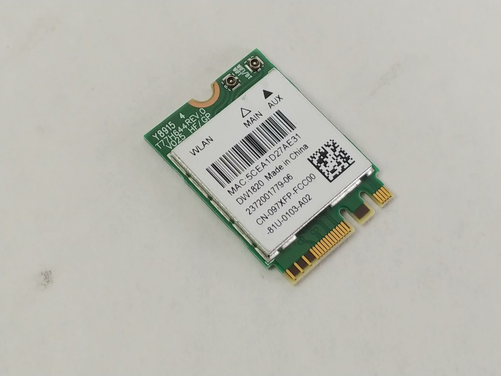 Dell Wireless 1820 97XFP 802.11ac M.2 Wireless Card + Bluetooth