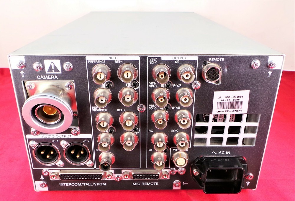 Sony CCU-TX50 Triax SDi Camera Control Unit DXC Cameras
