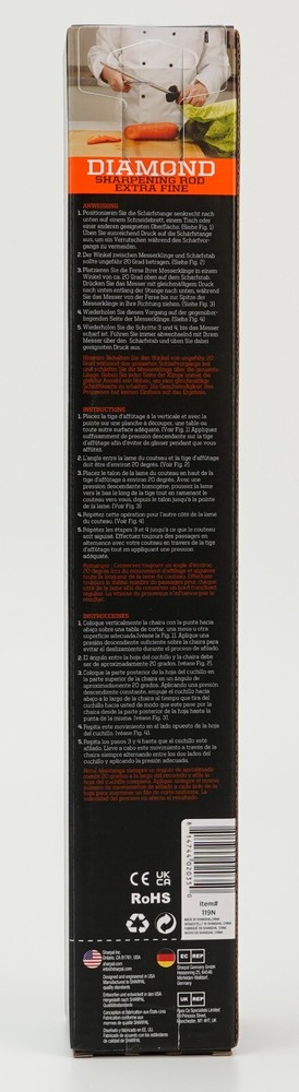 Diamond Solid Sharpening Steel Professional Knife Blade Sharpener Honing Rod