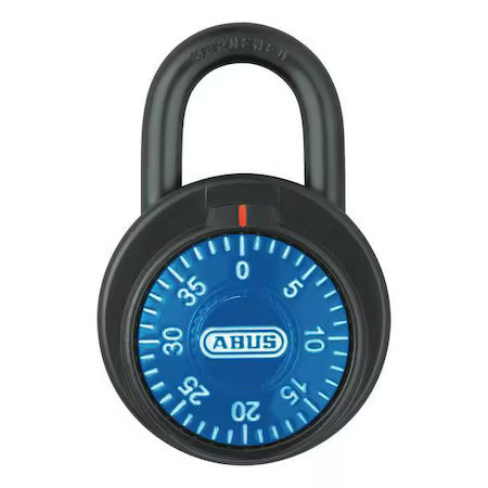 Abus 78/50 Blue Combination Padlock, Front, Black/Silver
