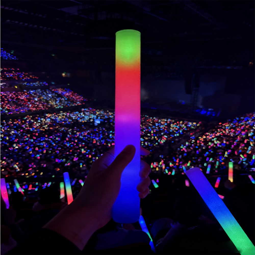 100-600PCS LED Foam Sticks Glow Stick Multi Color 3 Modes Flashing Glow Wands