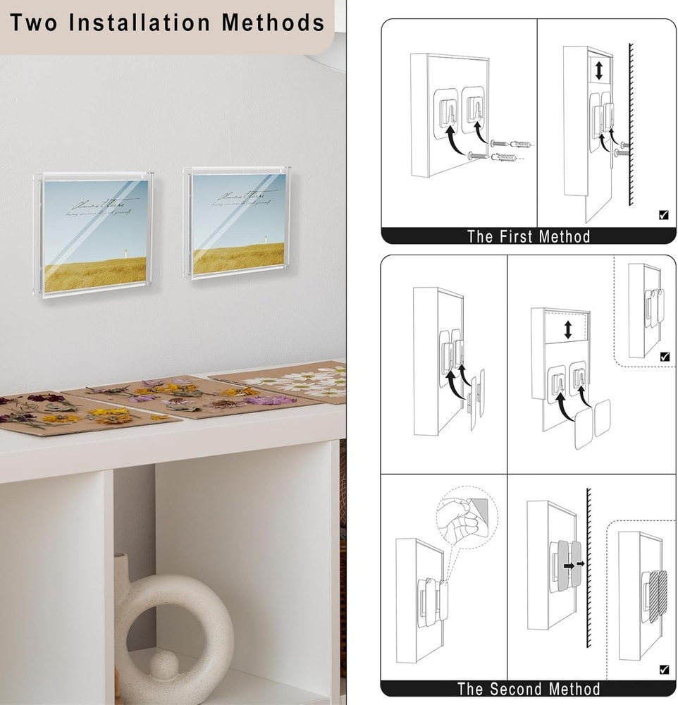CD Frame Display Case, Acrylic CD Display Box Clear Wall Mount Display Shelf ...