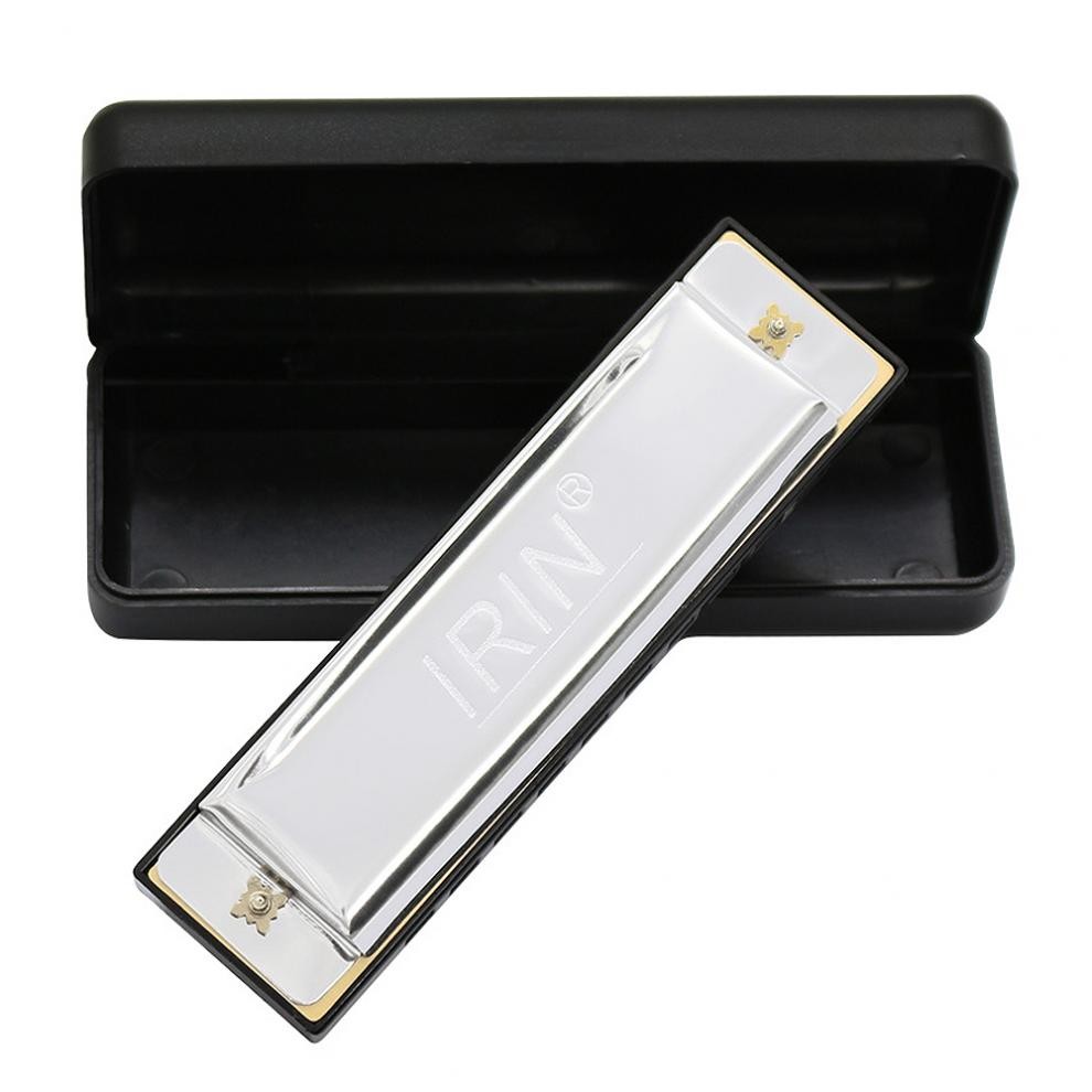 Harmonica for Students Beginners 10 Hole Diatonic Harmonica Key of C, Silver