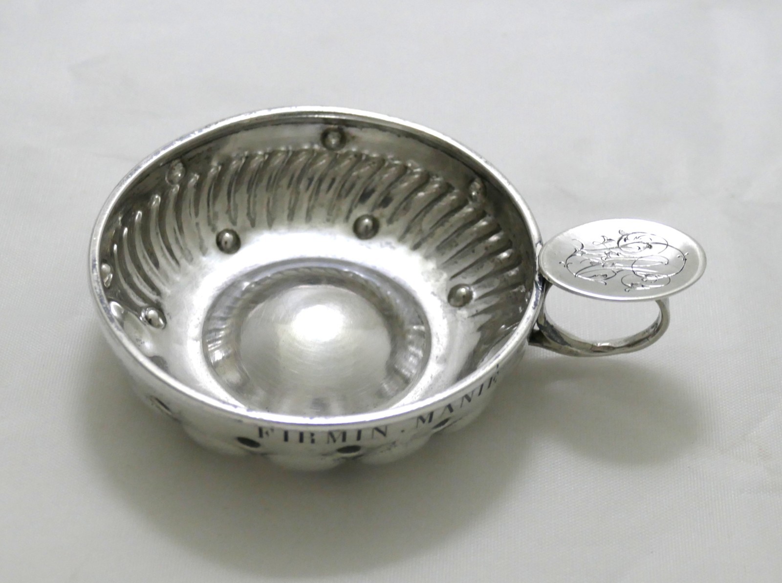 French Sterling Silver .950 Wine Taster Tastevin - Cesar Tonnelier - Paris