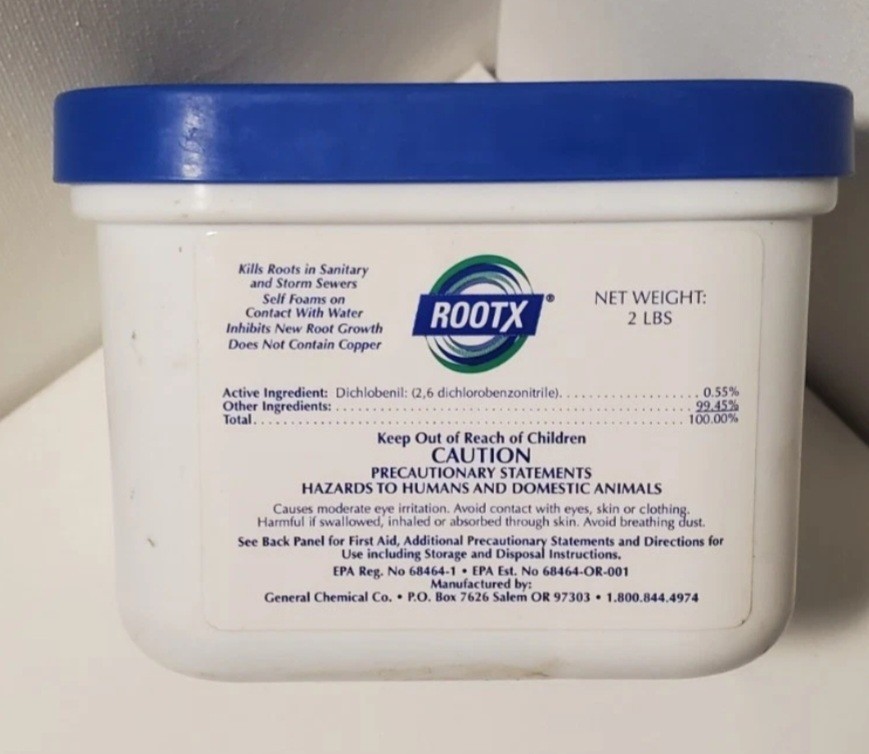 RootX - 2 LB. JAR (No Funnel/Applicator) Foaming Root Control for Sewer Lines...