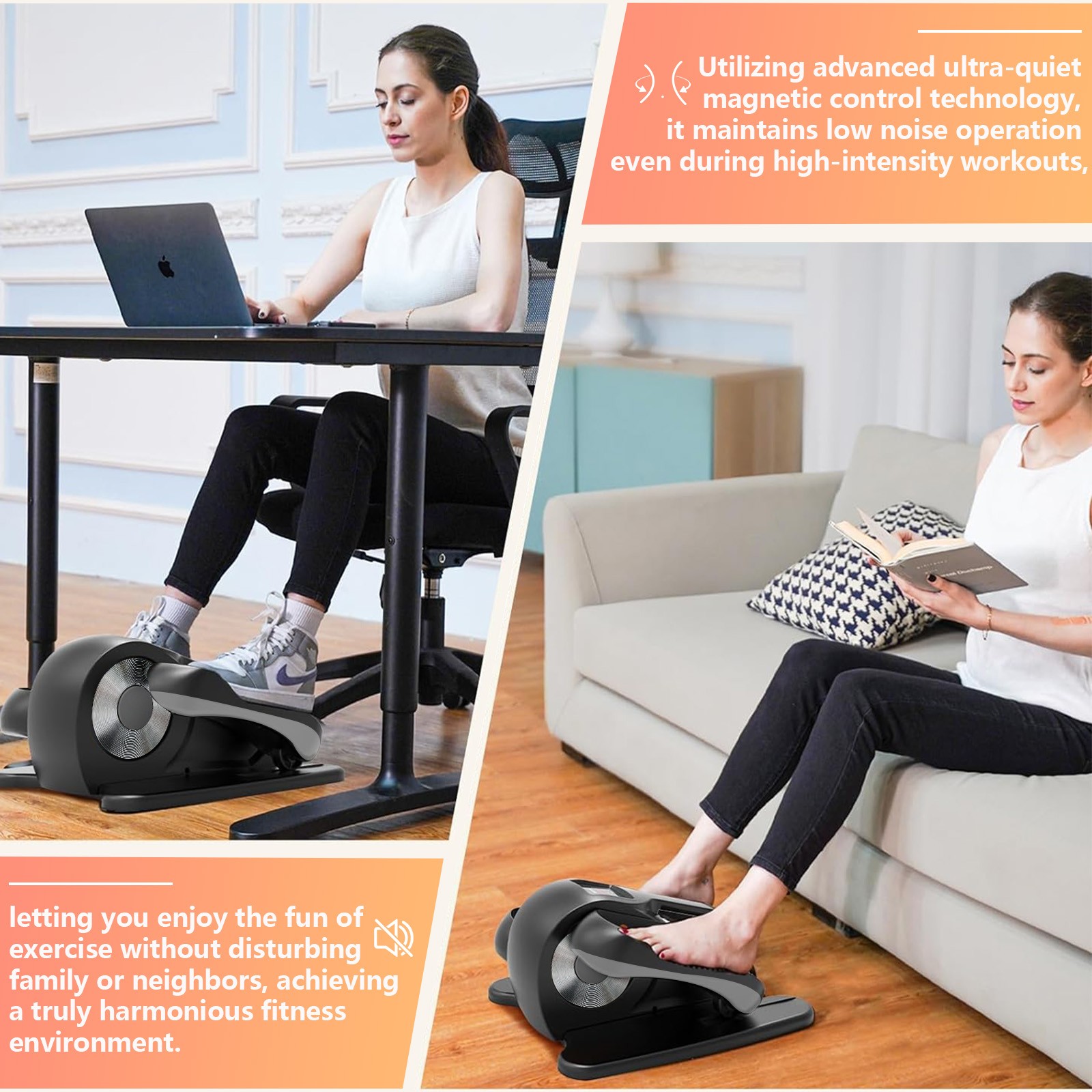 Ellipse Leg Exerciser Seated Eclipse Under Desk Elliptical Machine as Seen on TV