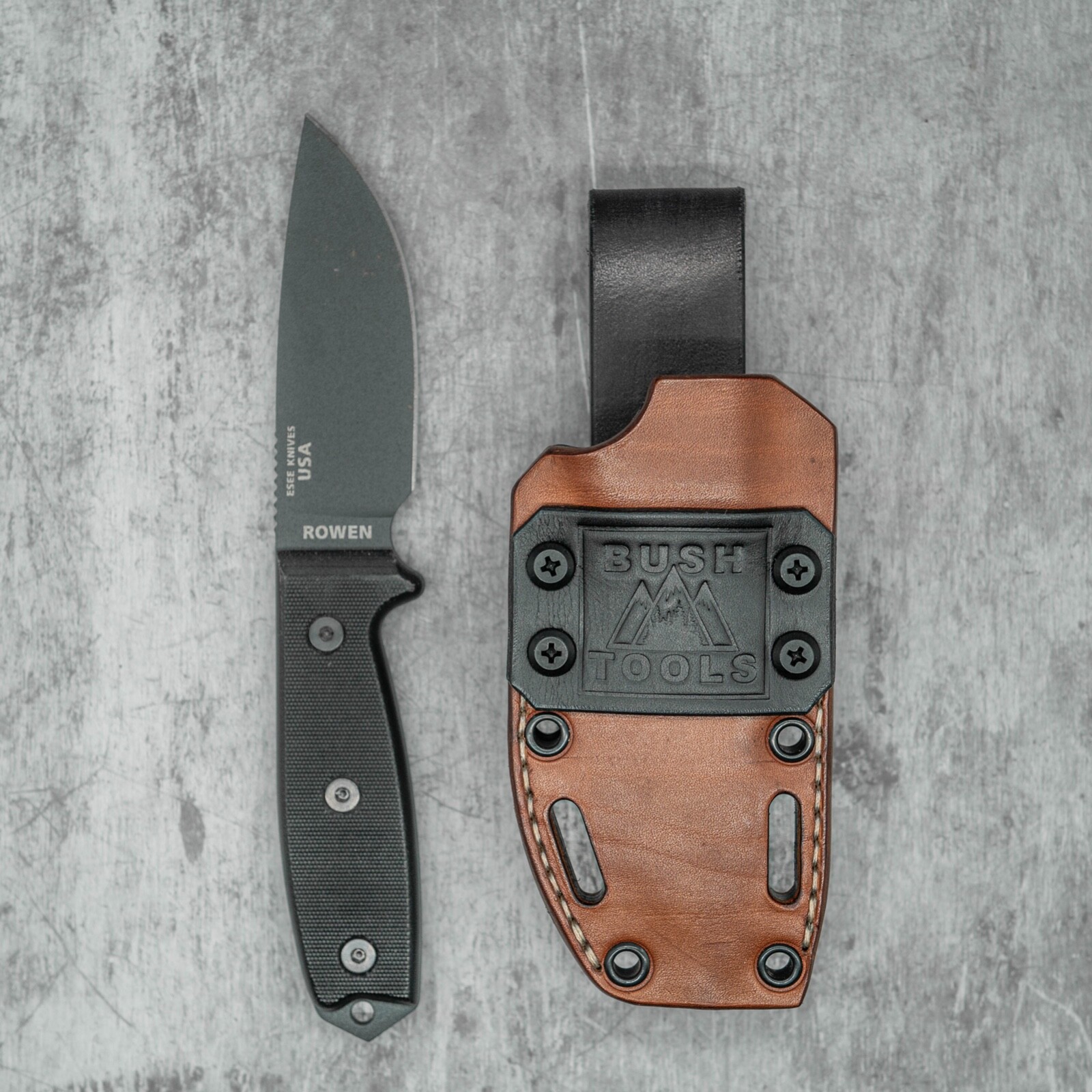 esee 3 hybrid kydex and leather sheath