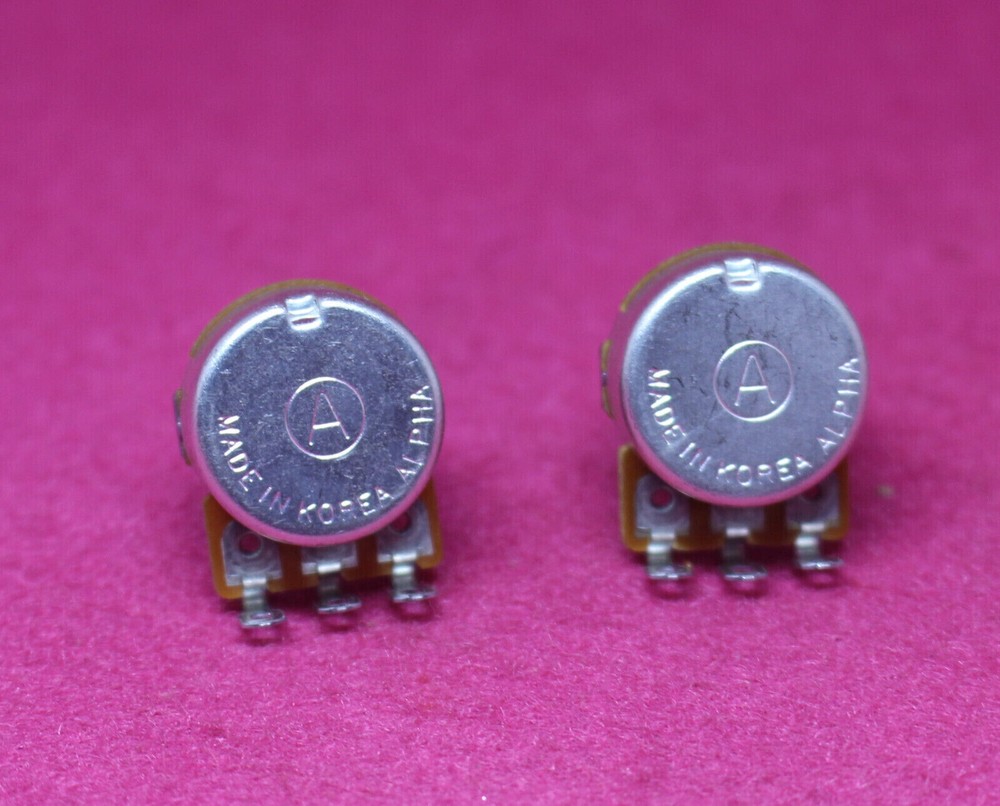 Set of Rhythm Roller Knobs Solid Shaft Mini Pots w/ Bracket For Fender Jaguar