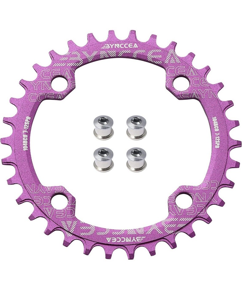 Bynccea Round Chainring 104 BCD 34T Purple