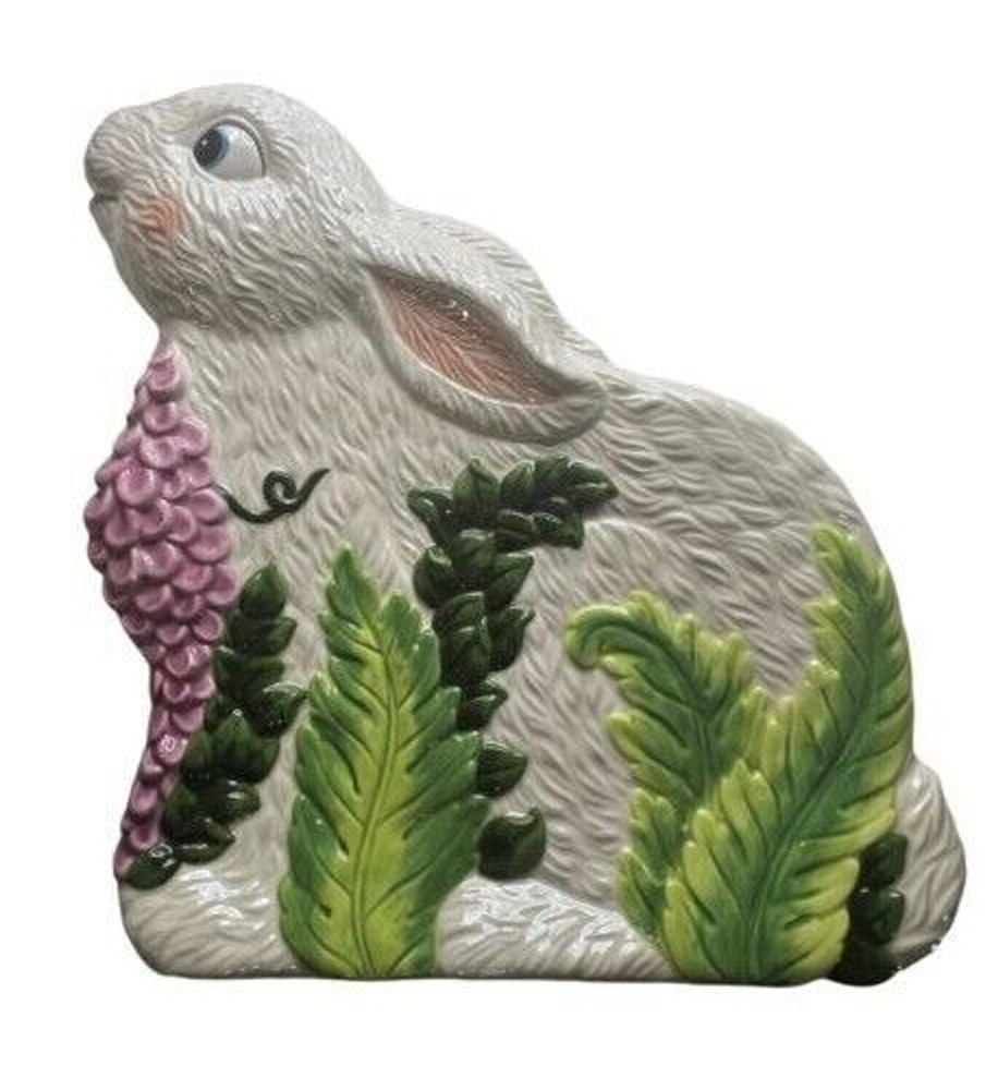 Christopher Radko Hand Painted Bunny Plate 9"  Easter Spring Appetizer