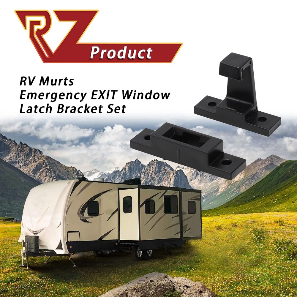 RV Exit Window Latch Bracket - Emergency Replacement Hardware for Camper