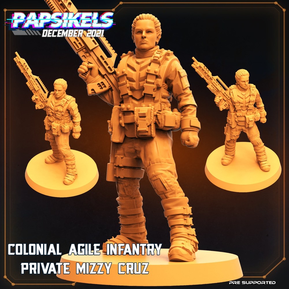 Character Miniatures | Dropship Troopers | Sci-Fi Miniature | Papsikels