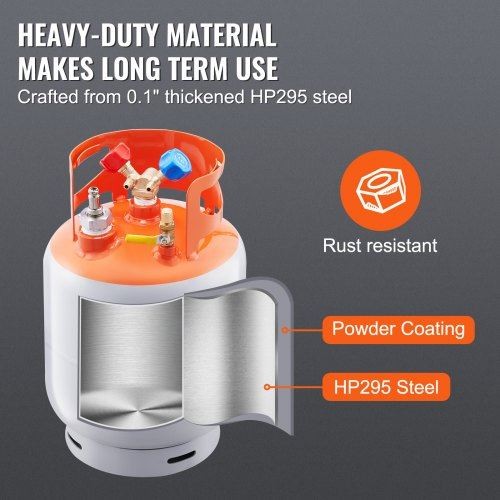Refrigerant Recovery Reclaim 30lb Cylinder Tank with Floating Switch