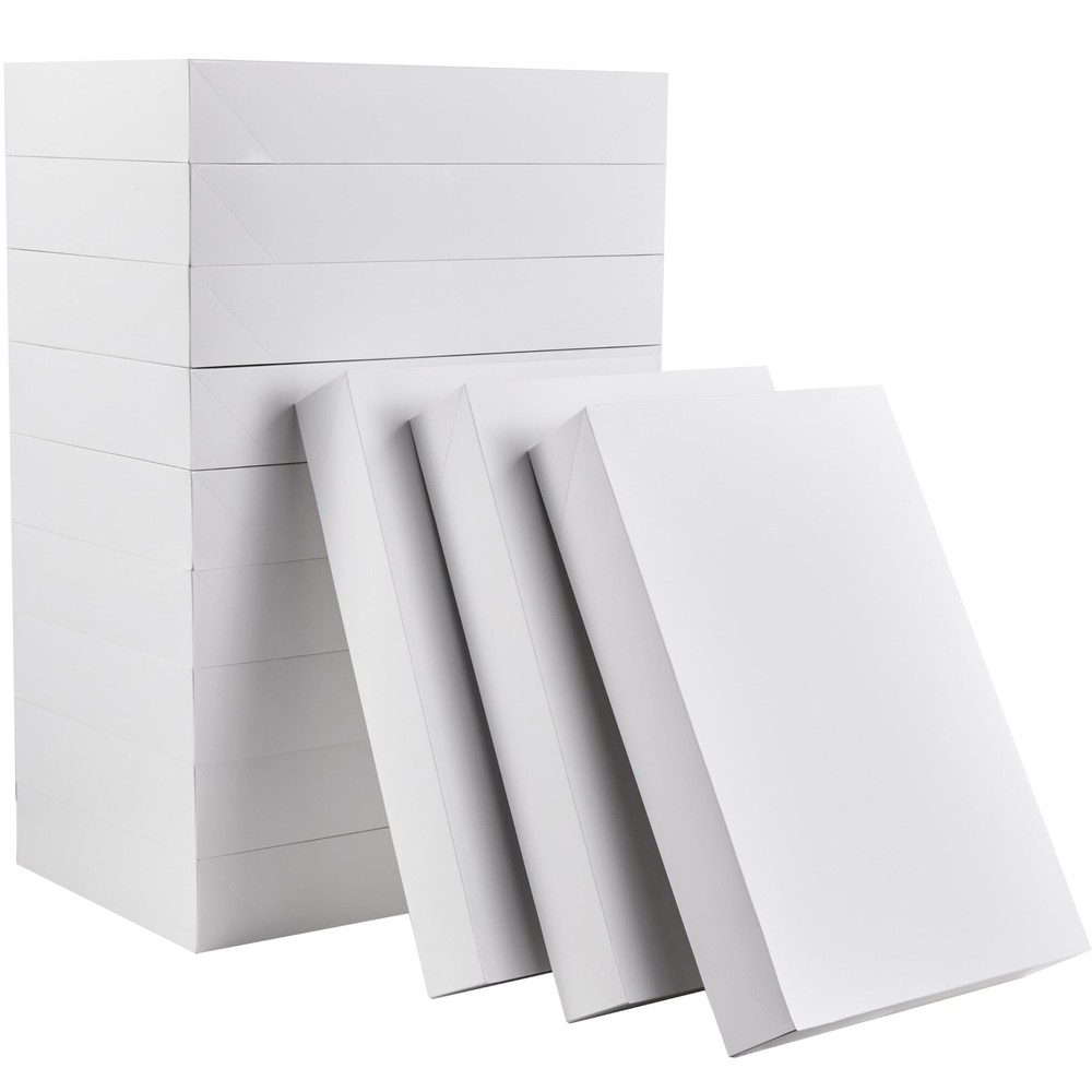 12 Pack 17" White Extra Large Gift Boxes With Lids for Clothes & Presents