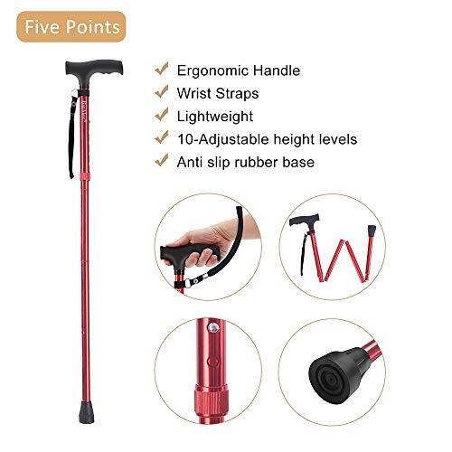 Upgraded Version Hiking/trekking/camping Stick&pole Foldable Portable Adjustable
