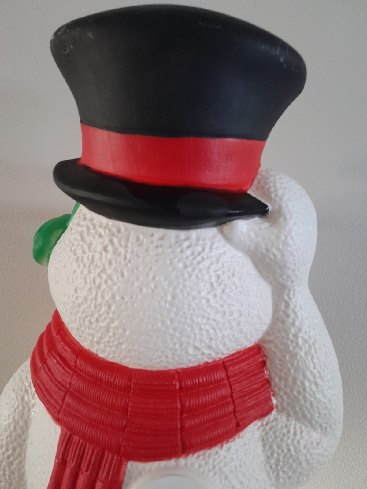 Vintage 2000 TPI Christmas Lighted Snowman with Sled Blow Mold 40" Tall READ