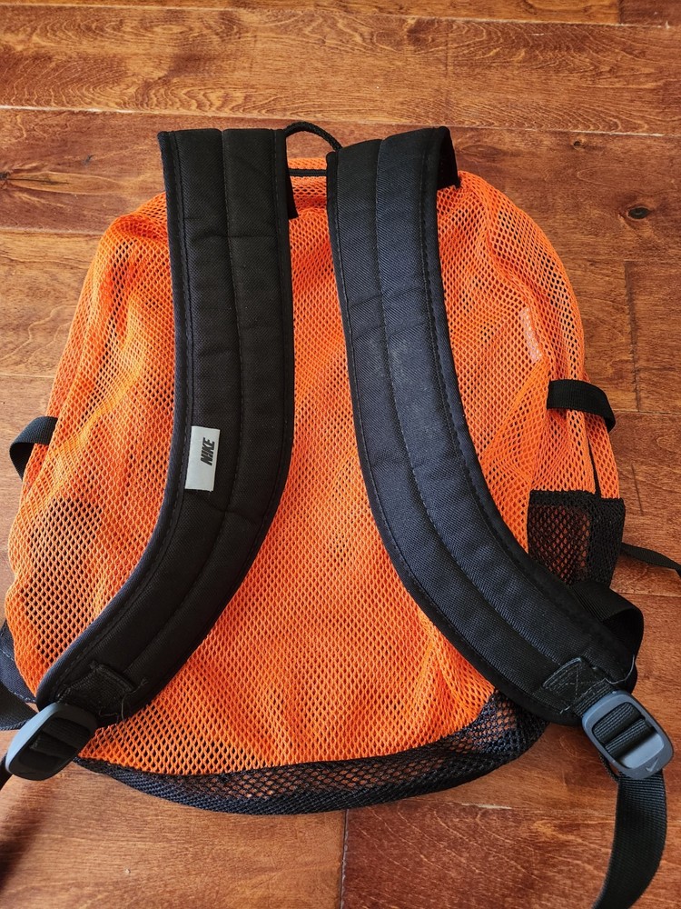 Nike Orange Mesh Training Backpack. Vintage