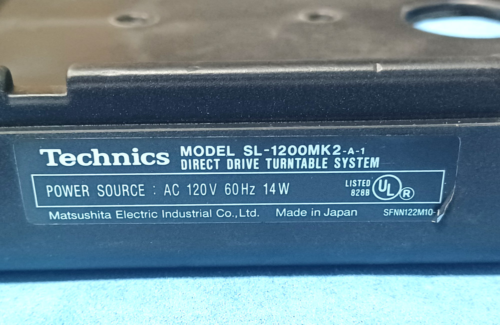 Technics SL1200 MK2 Direct Drive Turntable Rubber Base Bottom Original
