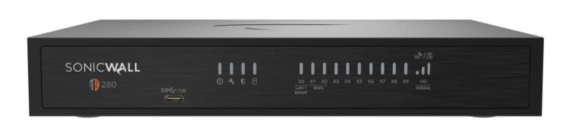 SonicWall TZ280 Next-Generation Firewall (03-SSC-1824) - 940 Mbps Throughput,