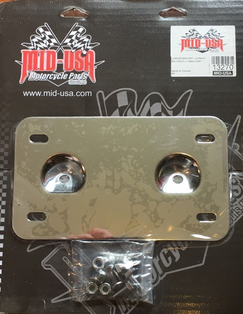 Laydown Layback License Plate Mounting Bracket for HARLEY TOURING MODELS 99-08