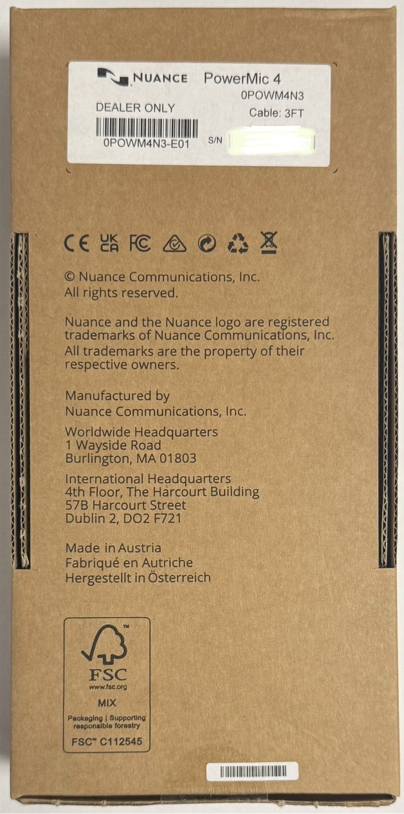 Nuance PowerMic 4 0POWM4N3-E01 New