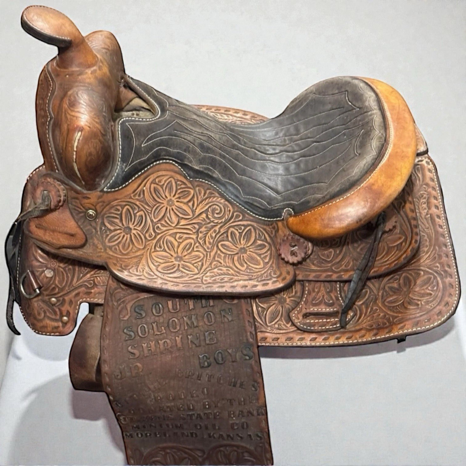 Antique Rider Buford Barrel Saddle 14” Western Rodeo Oil Kansas KS