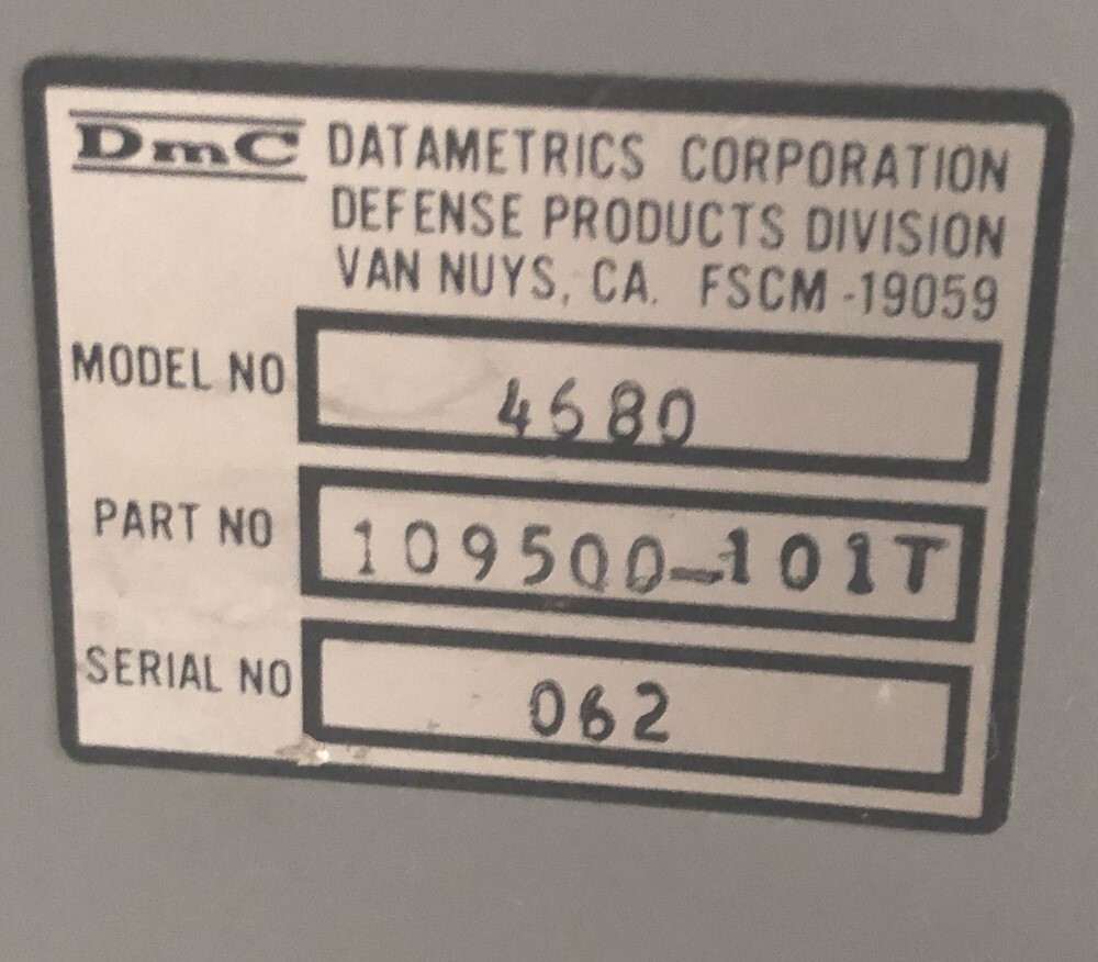 DMC Aircraft Cockpit Data Printer P/N 109500-101T
