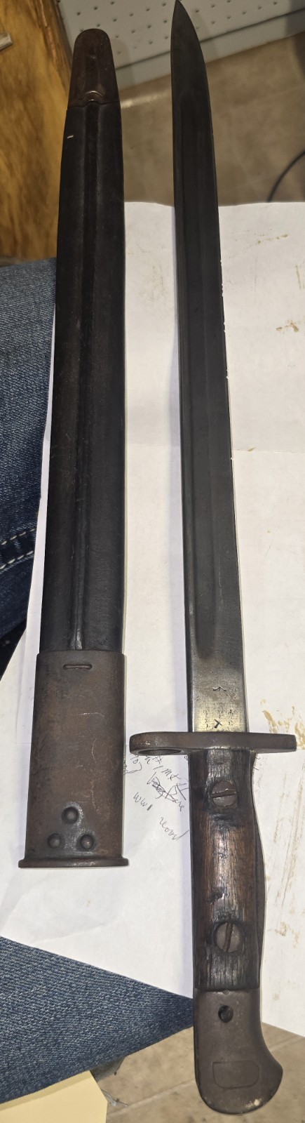 Rare Antique Brittish 1907 Wilkinson Sword Co Bayonet SMLE NO1 MK11 GR DOM 1910