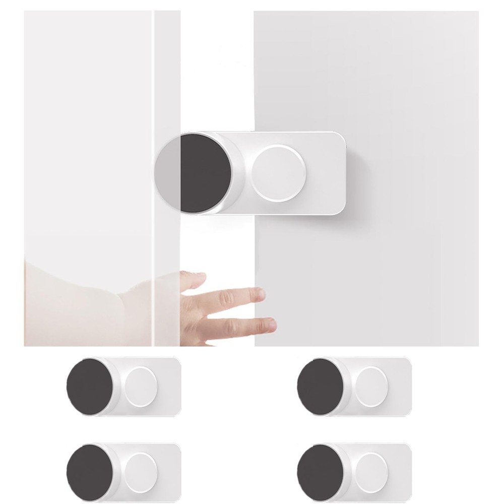 CMINGJ （4 Pack） Adjustable Door Guard Stop, slam 4 Pack, White