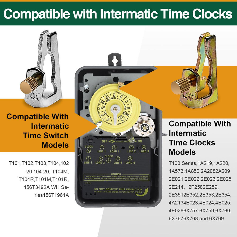 4 Pcs Pool Timer on off Clips, Compatible with 156T1978A Intermatic Pool Timer T